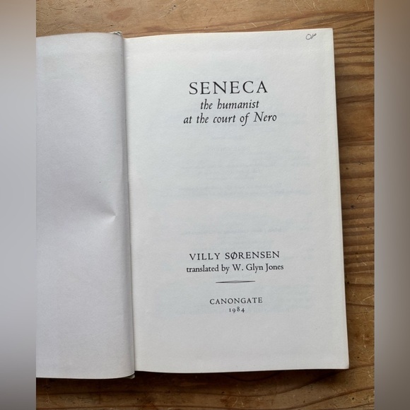 Vintage Other - Seneca The Humanist At The Court Of Nero Villy Sorenson Hardcover Vintage Book
